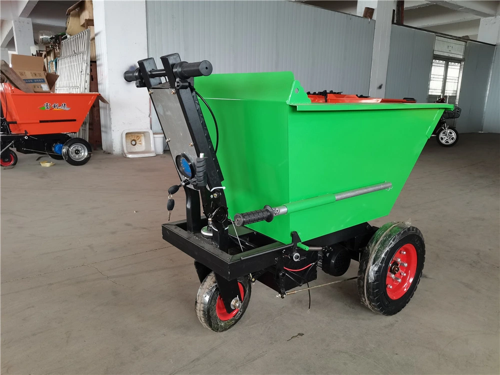 Site Engineering Hand - Propelled Electric Dump Bucket Three - Wheel Electric Drum Trolley