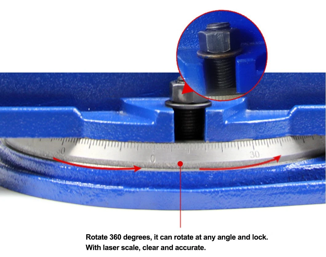 Ht250 Precision 360 Degrees Angle Fixed Milling Machining Bench Vise