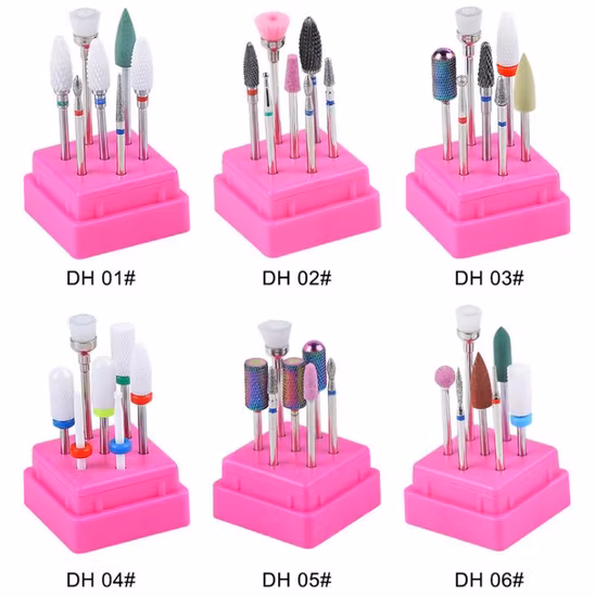 Foret à ongles en céramique, Machine à percer les ongles, tête de meulage, mèches en céramique